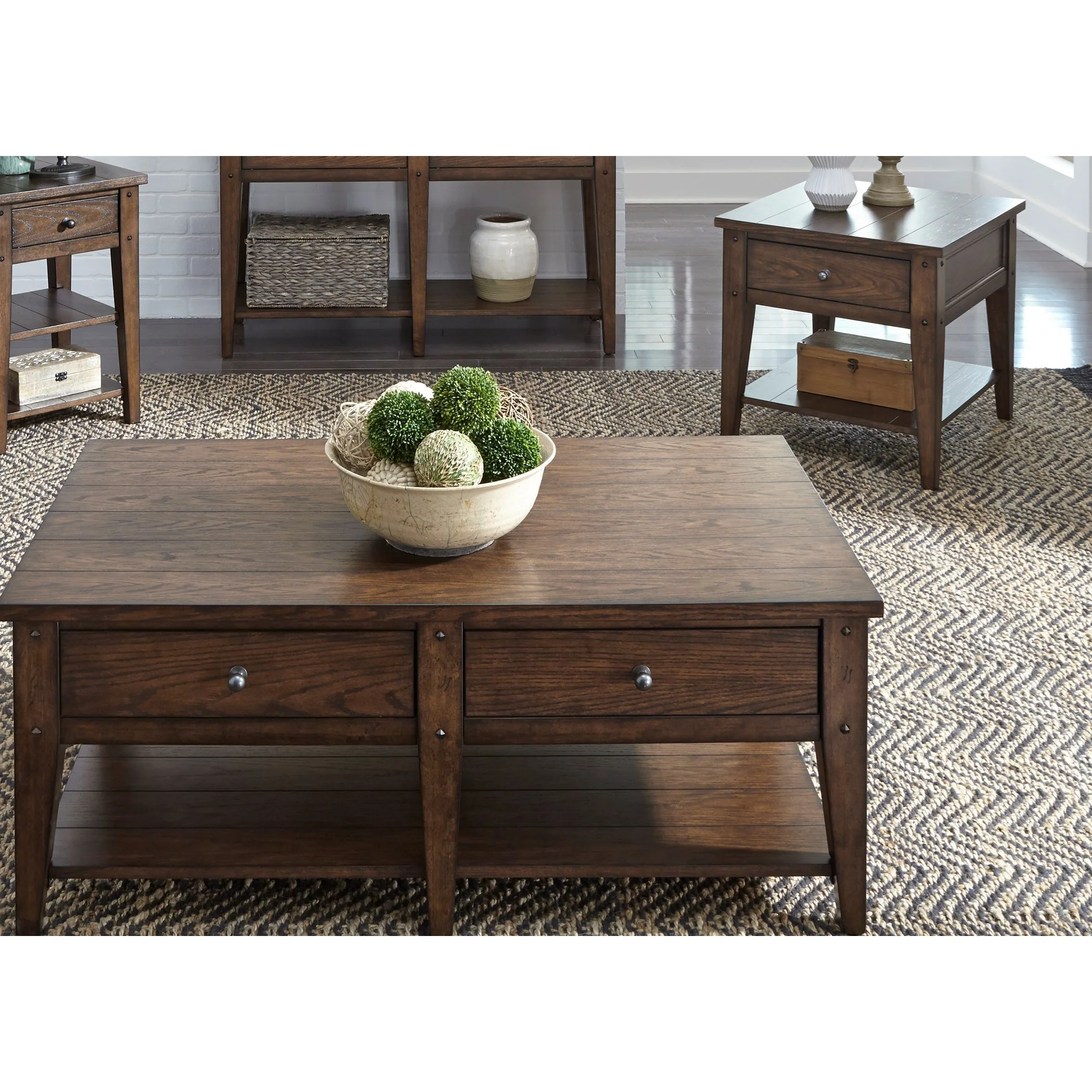 Liberty Furniture Lake House 210OT3PCS Casual 2Drawer Cocktail Table